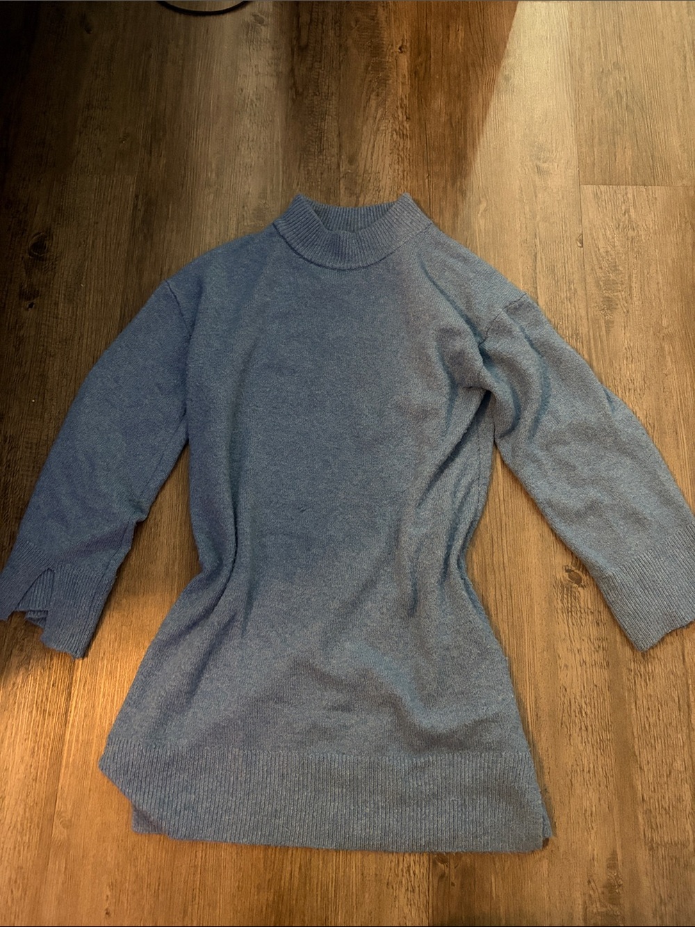 Francesca's Collections Light Blue Long Sleeve Sweater Dress